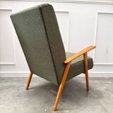 Scandinavian khaki armchair