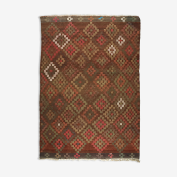 Anatolian handmade kilim rug 267 cm x 186 cm