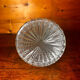 Beautiful moulded glass carafe jug, silver-plated mount, vintage.