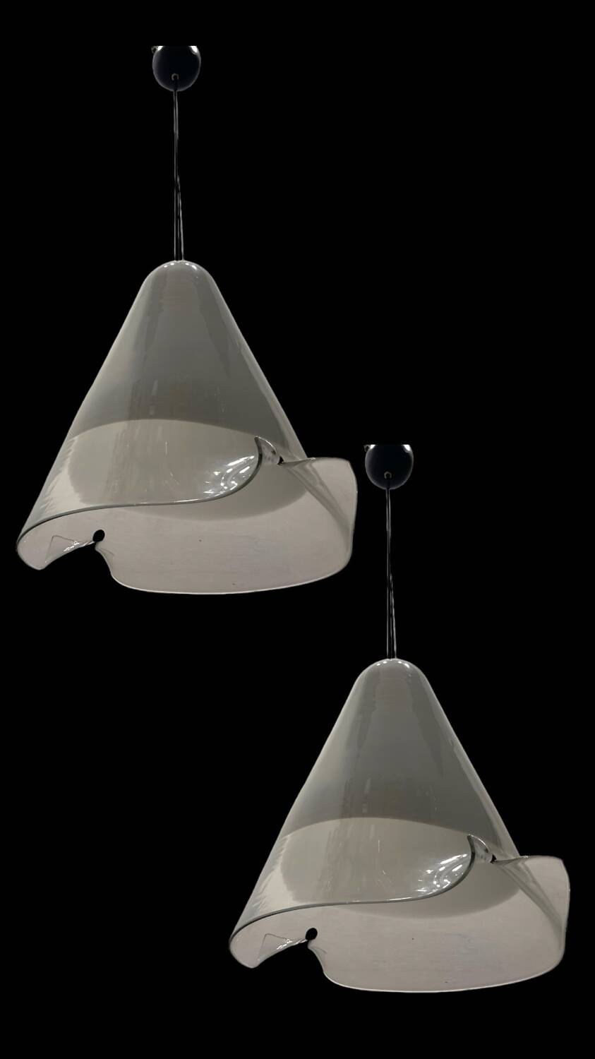 Murano Glass Lighr Pendants Set of 2