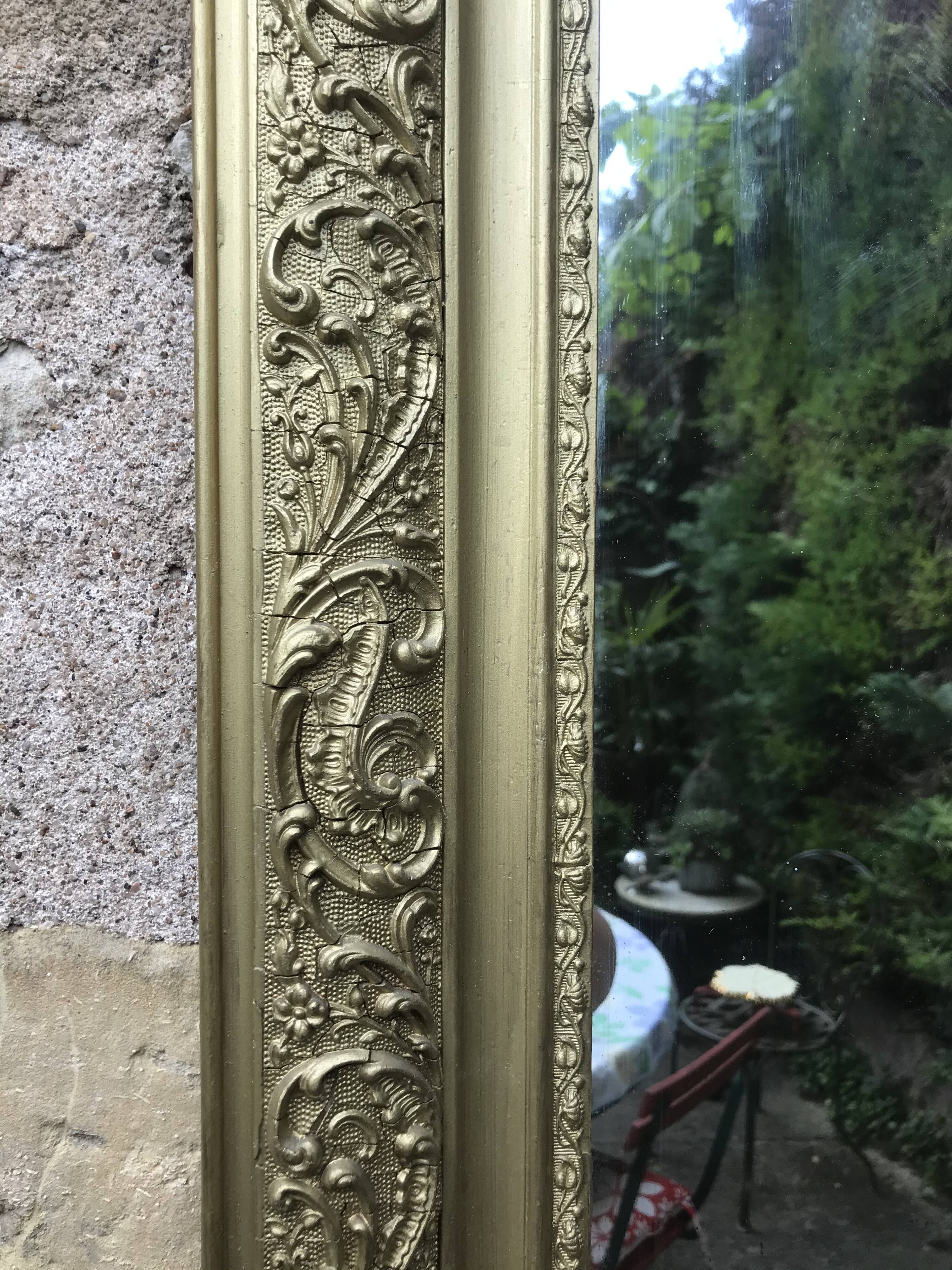 Mirror Louis-Philippe golden 104x65 cm