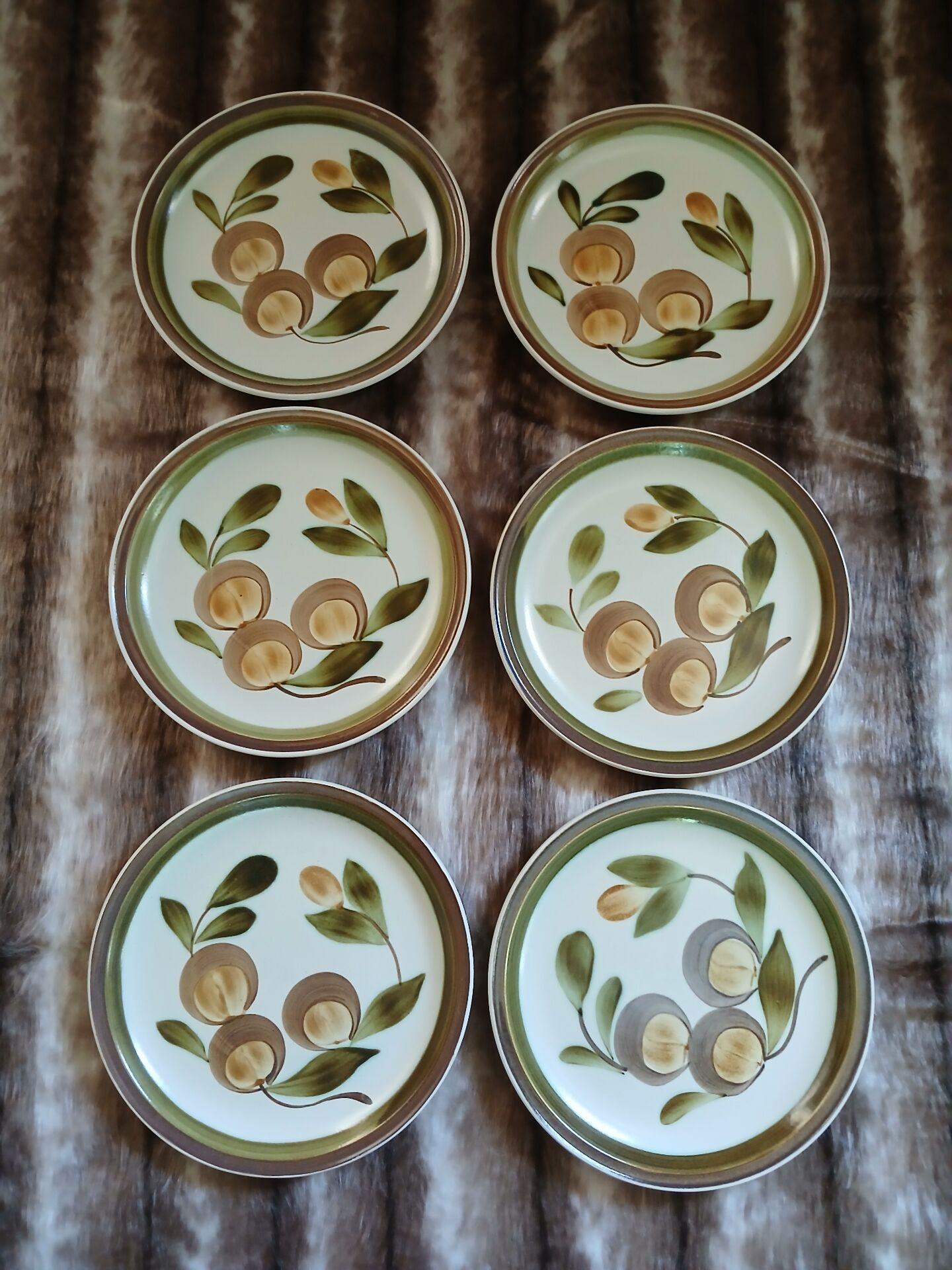6 assiettes plates vintages Gien