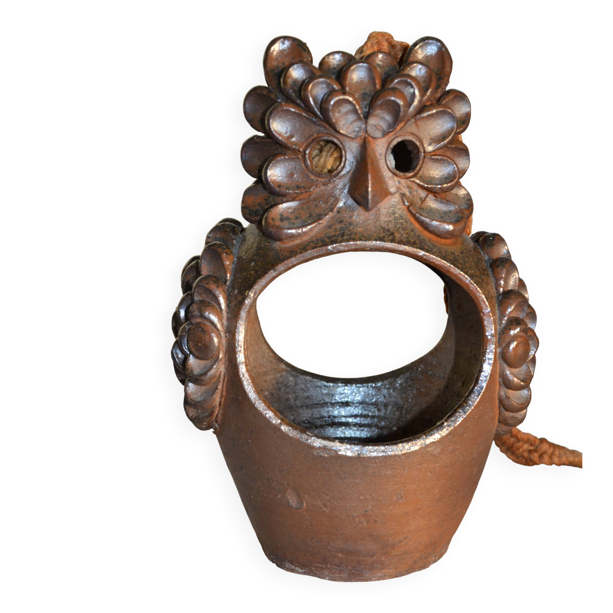 Sculpture/Owl Lantern ceramic 1950s