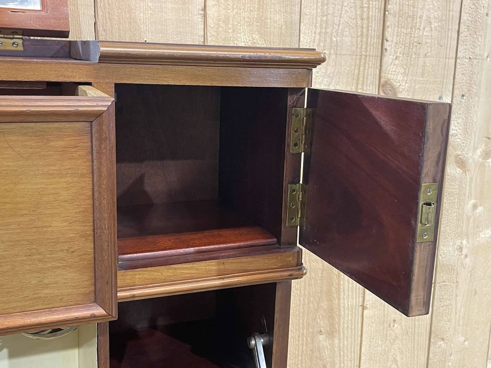 1930s mahogany boat cabin toilet furniture