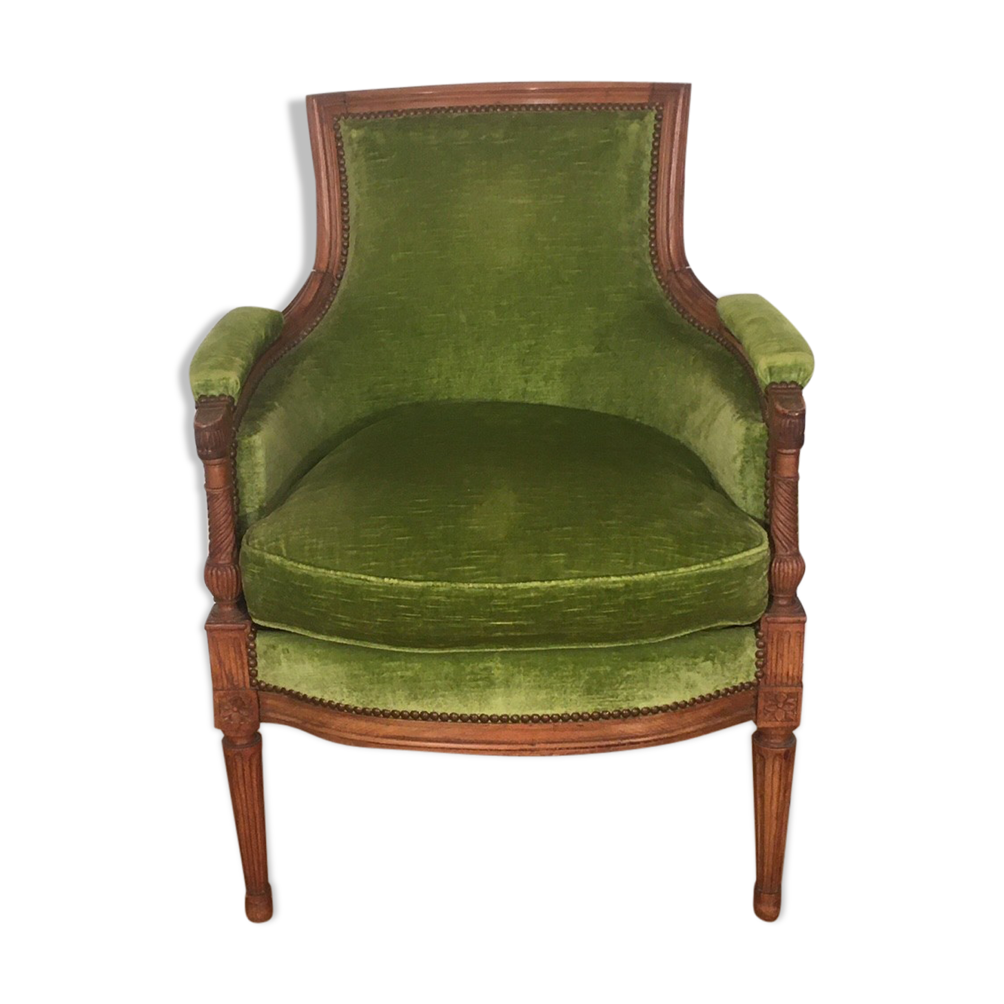 Fauteuil bergère style Louis XVI