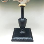 Antique natural white coral on turned wooden base - cabinet of curiosities