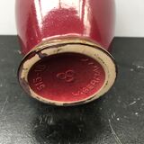 Vase céramique rouge avec liseret doré md Grrmany vintage