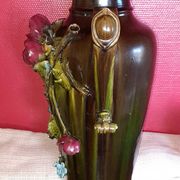 Grand Vase en Barbotine. XIX siècle.
