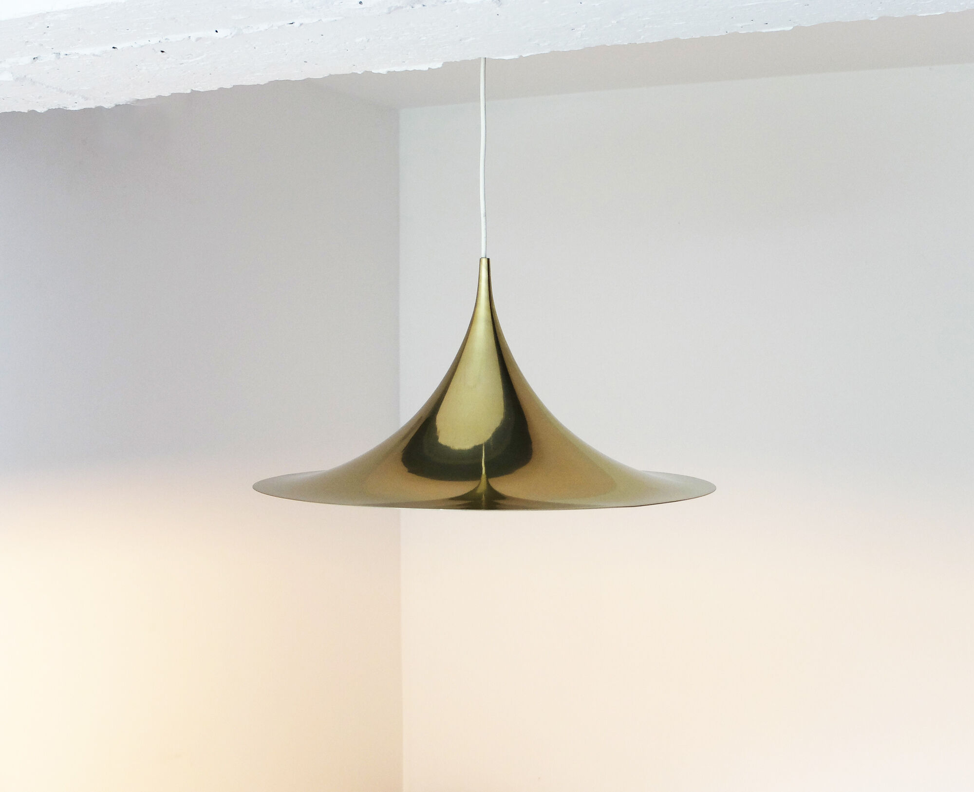 Semi brass hanging lamp design Claus Bonderup & Thorsten Thorup for Fog-Morup, Denmark
