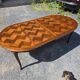 Extendable table in Louis XV style in oak (2 extensions)