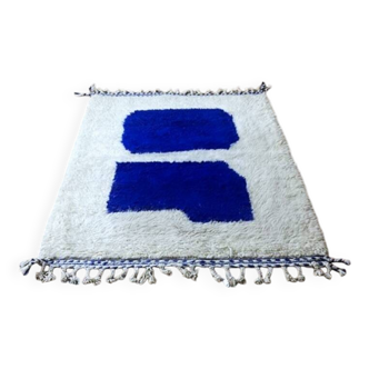 Tapis berbère Beni Ouarain du Maroc - Laine artisanale, 155×120 cm