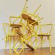 Vintage yellow school chairs from the 90s