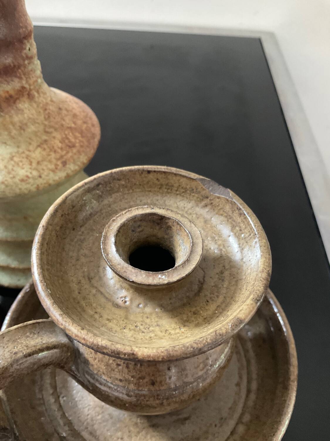 Trio of candlesticks with handles from the 60s-70s