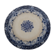 Ancient plate 1900 white and blue ceramic Jules Vieillard Bordeaux