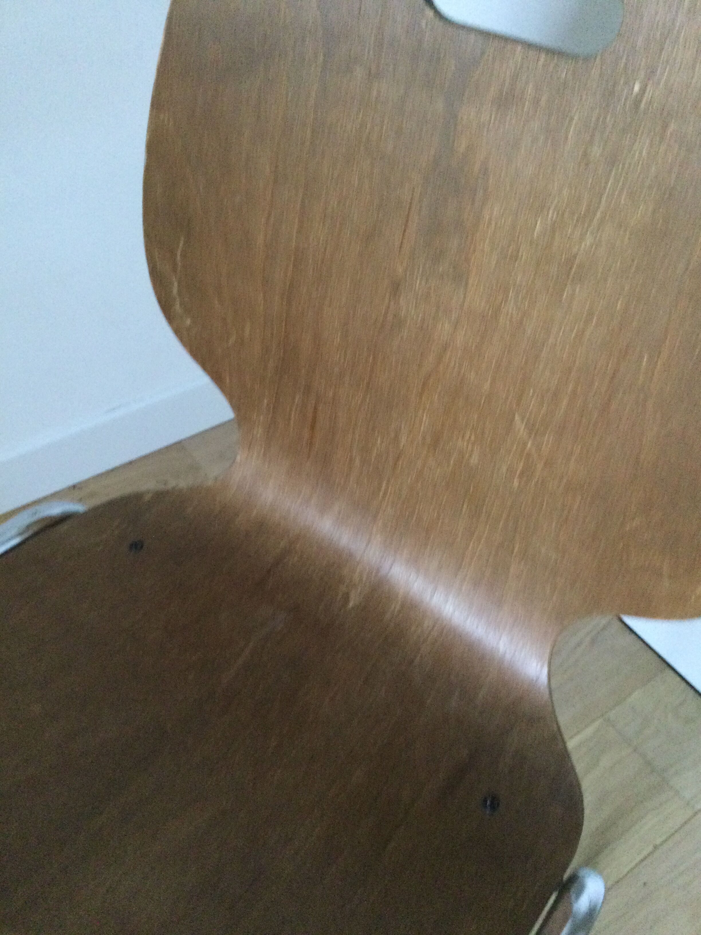 Vintage chair wood and chrome