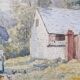 WATERCOLOR 1907 by Albert GYSEL Farm at LA MOTTE AU BOIS towards the North BOURRE
