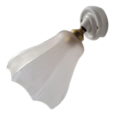 Art Deco wall lamp in porcelain and glass