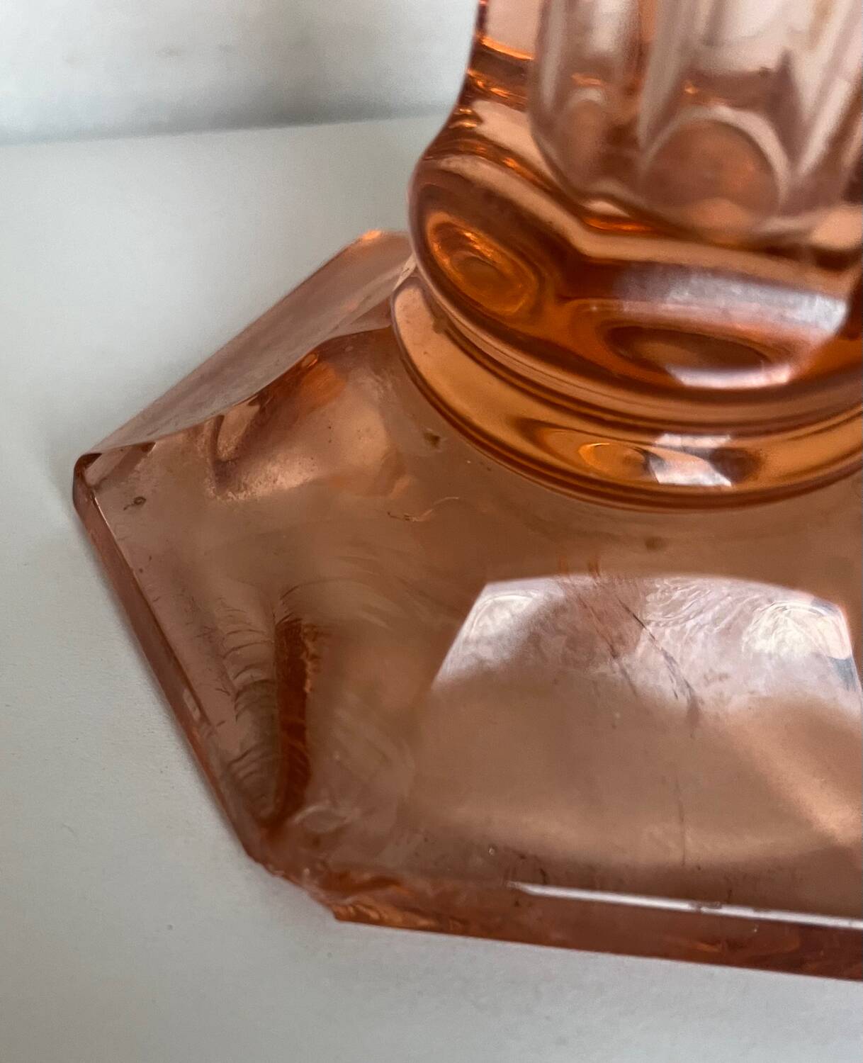 Val saint Lambert pink glass vase