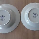 "Bouquet" soup plates, old imperial and royal factory, made in Luxembourg