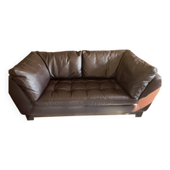 Leather sofa 2 places rochebobois