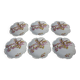 6 Limoges porcelain dessert plates 1900 - Bird decor