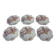 6 Limoges porcelain dessert plates 1900 - Bird decor