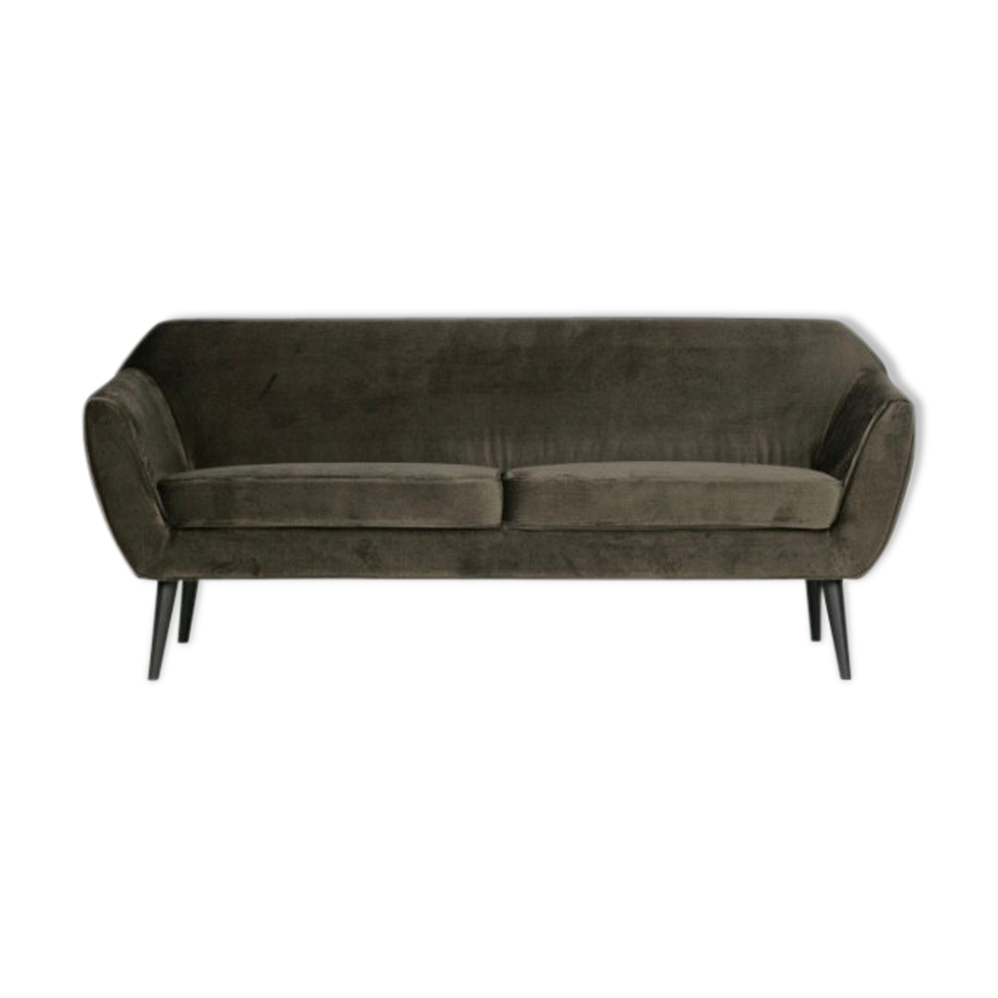 3-seater Scandinavian khaki sofa