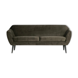 3-seater Scandinavian khaki sofa