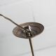 Chandelier 1930 double Opaline blown glass brass and copper