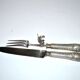 Rococo service cutlery in SILVER Minerve Armand Frenais 1900 Serving knife and fork