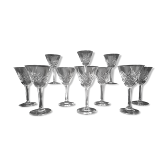 Set of 11 Villeroy & Boch crystal aperitif glasses