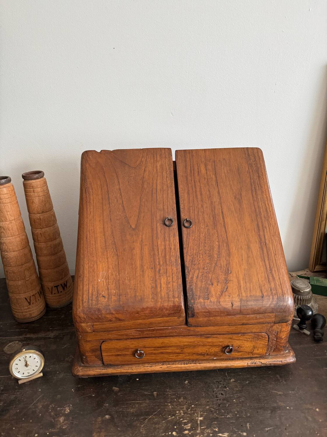 Small wooden storage unit