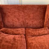 Coral velvet toad sofa