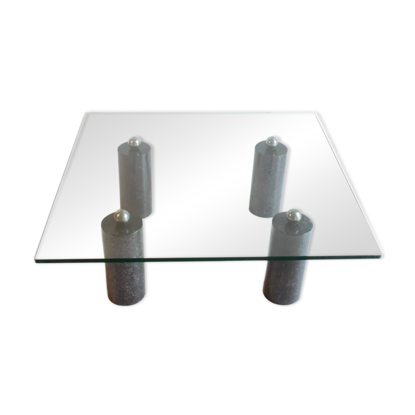 1980s marble and glass coffee table
