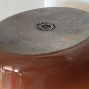 Tureen Le Creuset vintage oval casserole in brown enamelled cast iron size 30