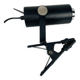 Vintage black metal clamp spotlight