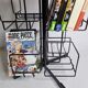 Vintage rotating bookcase for paperbacks in black lacquered metal, 58 cm