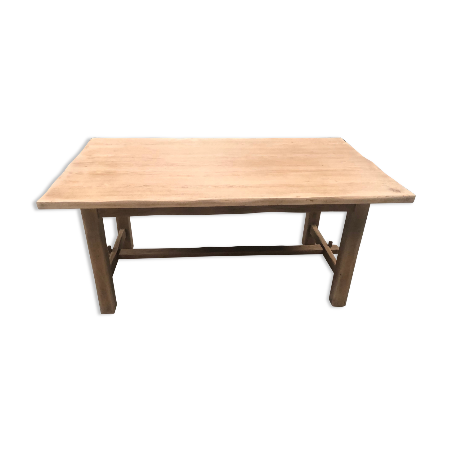 Old artisanal farmhouse table solid oak