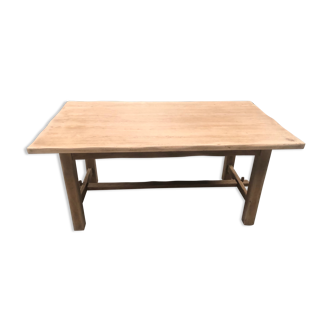 Old artisanal farmhouse table solid oak