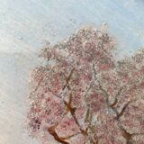 Oil, glazed wooden frame