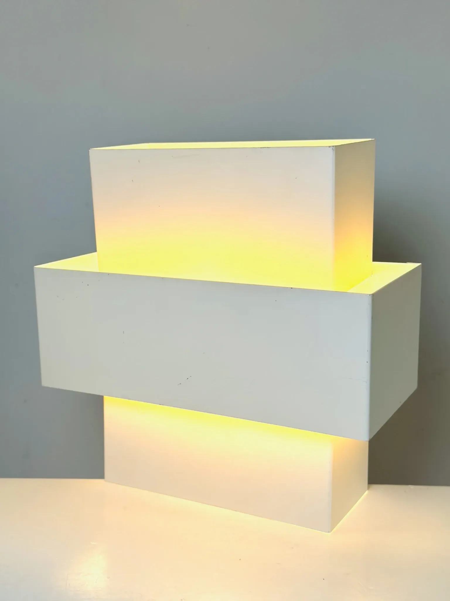 Geometric Wall Lamp By J.J.M. Hoogervorst For Anvia Nederland, The Netherlands, 1960S