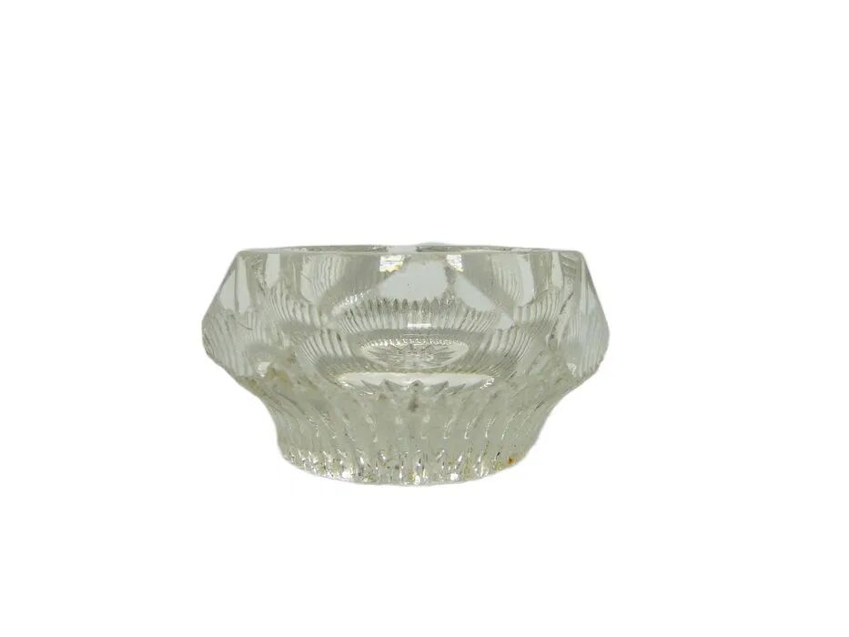 ABF Salt Shaker, art deco, transparent glass, Ząbkowice, Poland