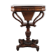 Antique mahogany sewing table on a pillar from around the year 1840s