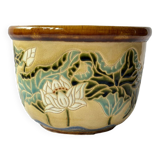Old glazed ceramic cache pot