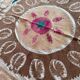 Vintage hand-embroidered tablecloth 142x146 cm