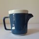 Teapot and milk jug, selfish, stackable. Sarreguemines. 1980s.