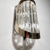 Aplique de pared de cristales. Italia, 1980s.
