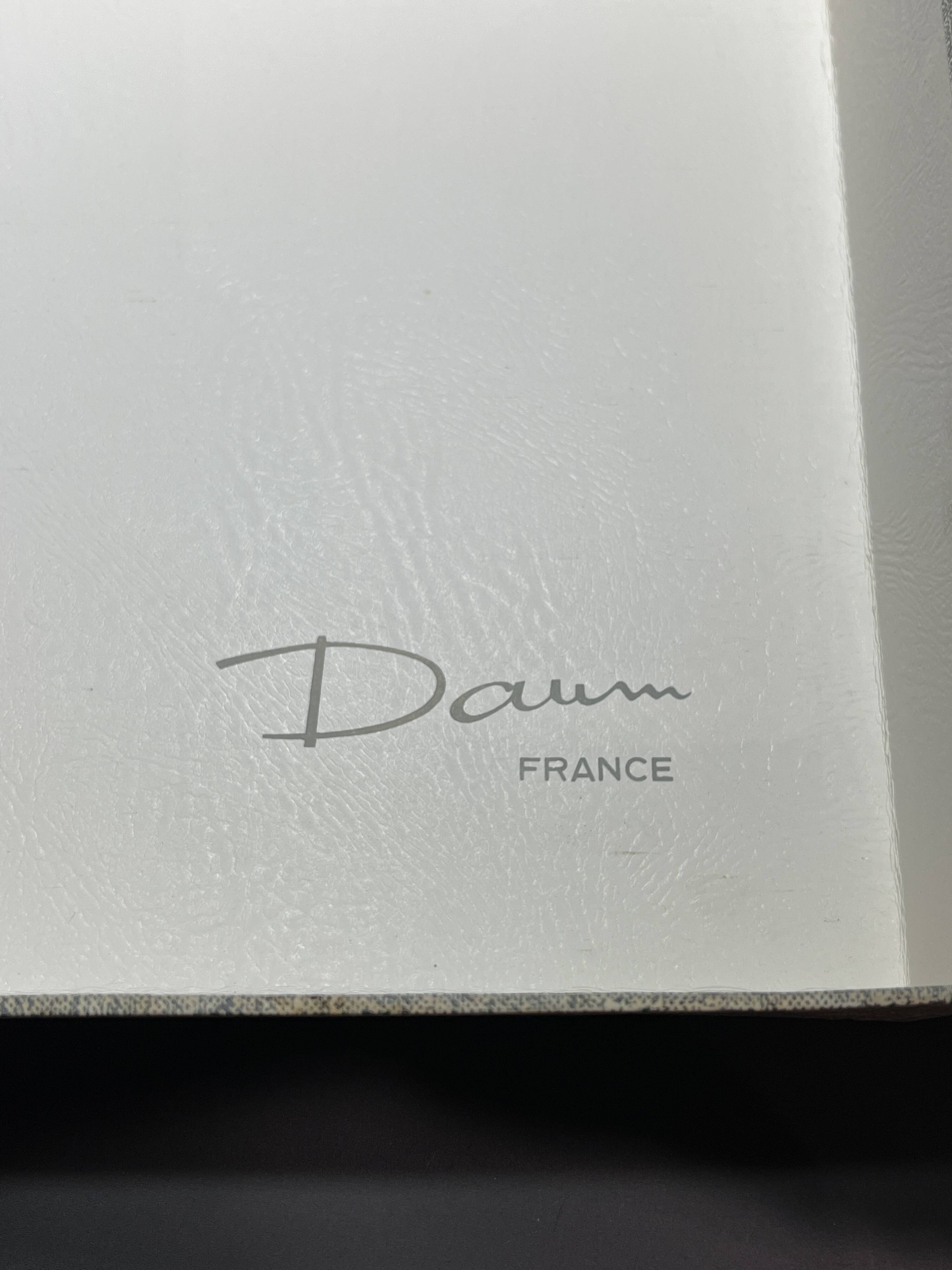 Box of eight cocktail glasses from the Daum brand