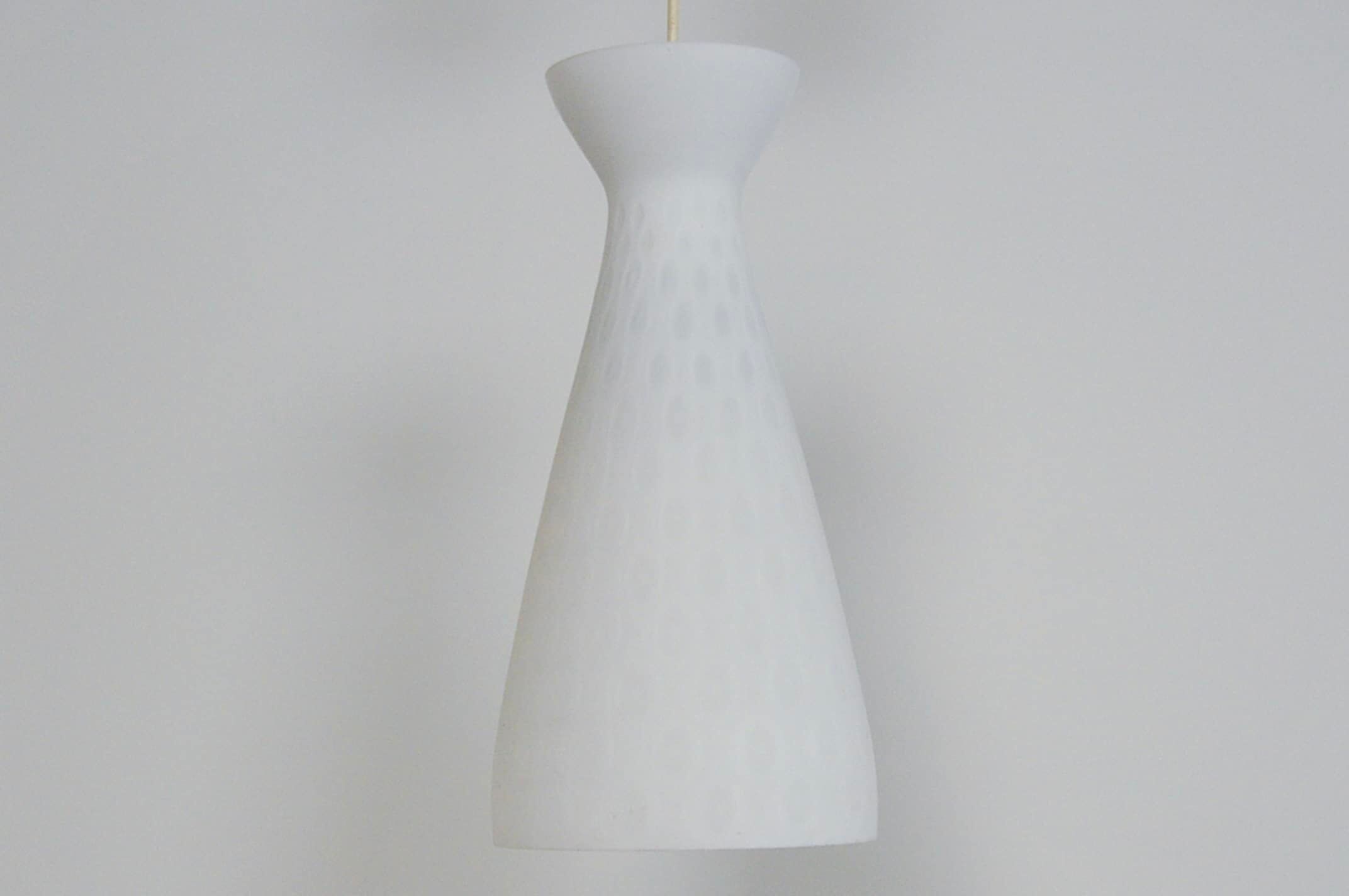 Milk glass pendant lamp Peill Putzler 'Ibiza'