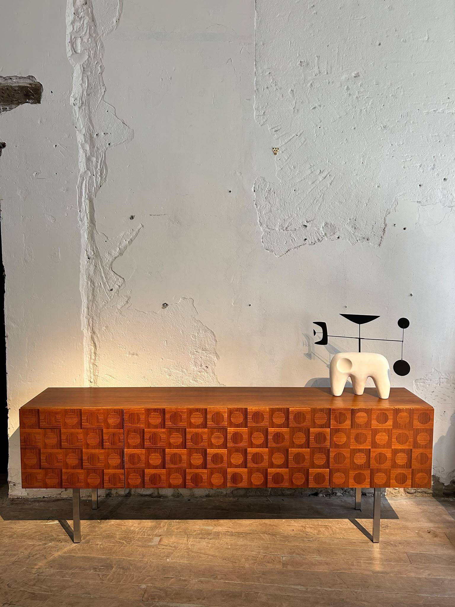 TEAK MARQUETRY ENFILADE 1960s